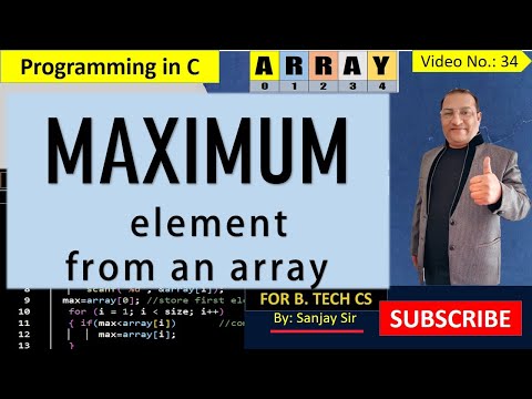 Mastering to find maximum element in an array using C language.