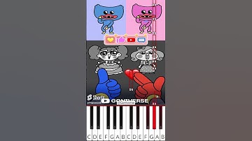 Smiling Critters Dance Challenge! 3 (@Goniverse) Poppy Playtime Animation - Octave Piano Tutorial