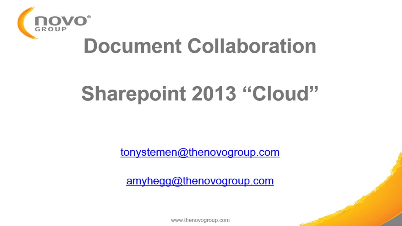 Team Document Collaboration Sharepoint 2013 Office Online YouTube