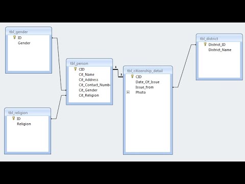 One to One Relation in MS Access - YouTube