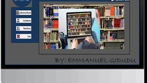 The library management project built in Ms Excel