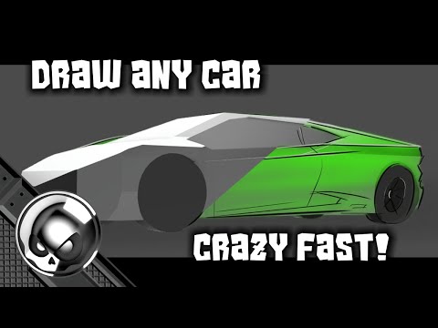 Draw Any Car / Any Position / Any Color / In Under 30 min! / with no drawing skills