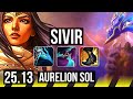 SIVIR &amp; Lulu vs AURELION SOL &amp; Karma (ADC) | 17/1/8, Legendary | EUW Master | 25.13