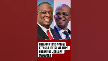 BREAKING RAIS SAMIA ATENGUA UTEUZI WA NAPE NNAUYE NA JANUARY MAKAMBA 