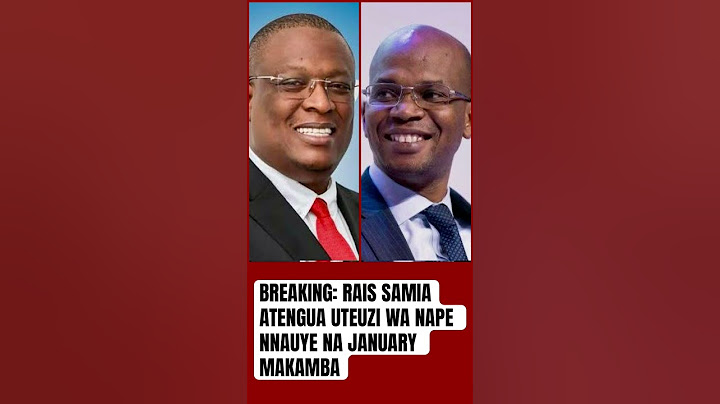 BREAKING: RAIS SAMIA ATENGUA UTEUZI WA NAPE NNAUYE NA JANUARY MAKAMBA