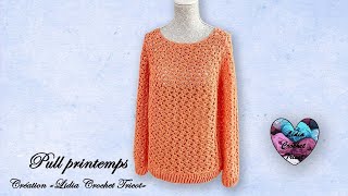 Pull Câlin Crochet toutes tailles Lidia Crochet Tricot 