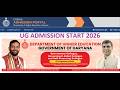 UG ADMISSION START 2026 HOW TO FILL FORM DOCUMENT REQUIRED