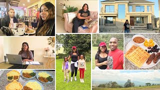 VLOG|| SPEND AFEW DAYS WITH US || ANSWERING CONSTRUCTION QUESTIONS|| BREAKFAST, DINNER ||TIFINE WISE