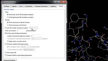 Glide Ligand Docking - Structure Output Options