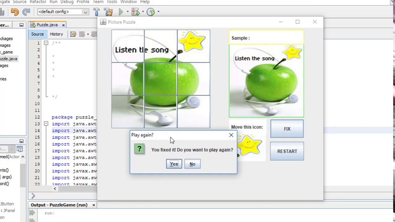 Picture Puzzle Game Bangla Tutorial (Java Swing) - Intro - YouTube