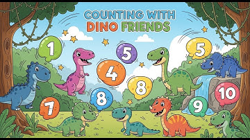 Counting with Dino Friends | 1–10 Learning Song | Toon Beats Studio