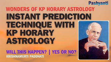 How to make instant prediction using KP horary astrology.