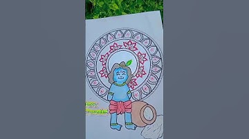 Sri krishna 🙏🙏drawing with pot 🍯 #trending #short #trending #music #viral #video