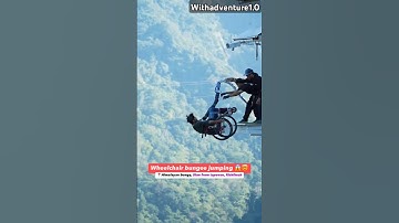 Wheelchair bungee jumping in Rishikesh 🔥💪#bungeejumping #bungee #shortsfeed #shortvideo #shorts #top