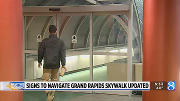 Signs to navigate Grand Rapids skywalk have been updated