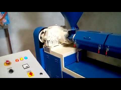 Plastic sutli (Rassi) making machine operation - YouTube