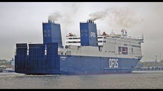 AURA SEAWAYS - IMO 9851036 Inbound to port of Klaipeda.May 08, 2022.