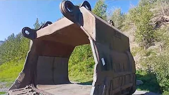 Cadomin town 1922 mine shaft ,box cars ,massive line bucket great trip 