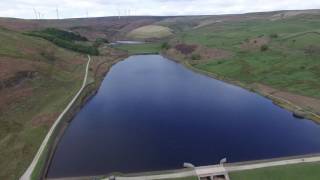 Greenbooth Reservoir, Rochdale with a drone in 4K