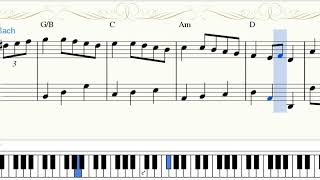 BWV Anh.116　メヌエット ト長調 　楽譜 　　ピアノ発表会 おすすめ曲 初級　「アンナ・マグダレーナ・バッハの音楽帳」より