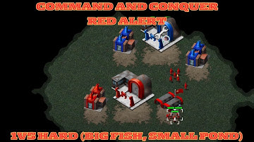 Command And Conquer Red Alert Skirmish Battle 1v5 Hard (Map: Bigfish SmallPond) RTS Gameplay PC 2025