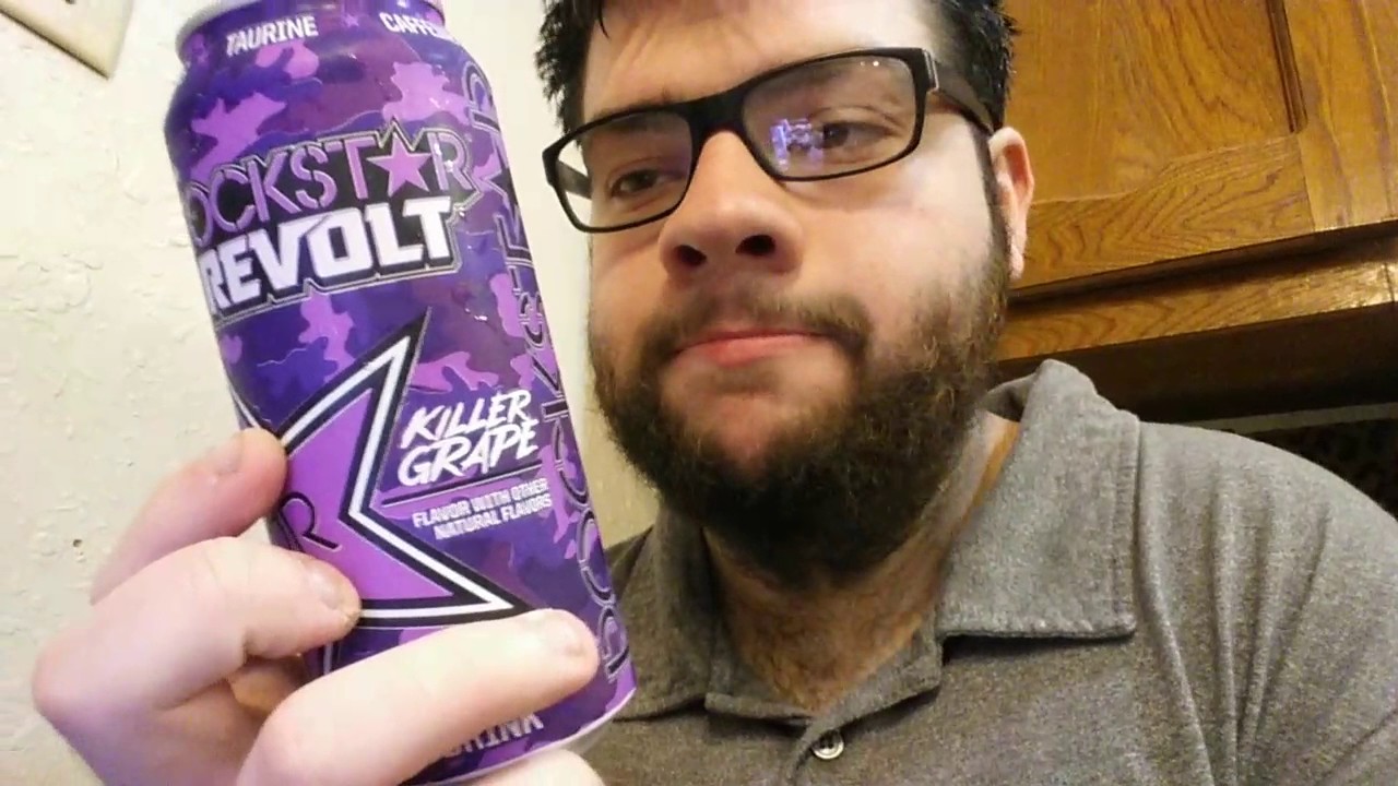 Deadcarpet Energy Drink Reviews - Rockstar Revolt Killer Grape