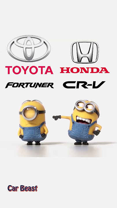 Toyota Fortuner VS Honda CR-V minion style funny#status #tiktok #funny #trending #foryou #car #asmr