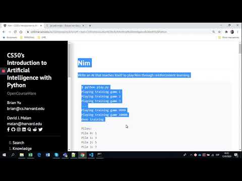 Project 4.b: nim.py - CS50’sIntroduction to Artificial Intelligence with Python