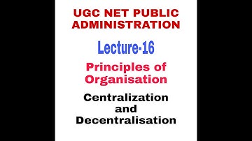 Centralization and Decentralisation