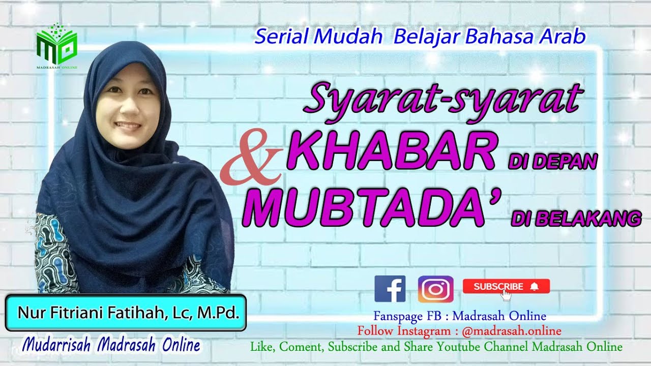 Khabar Muqaddam dan Mubtada Muakhor