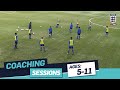 Geraint twose retaining the ball to play forward  fa learning coaching session