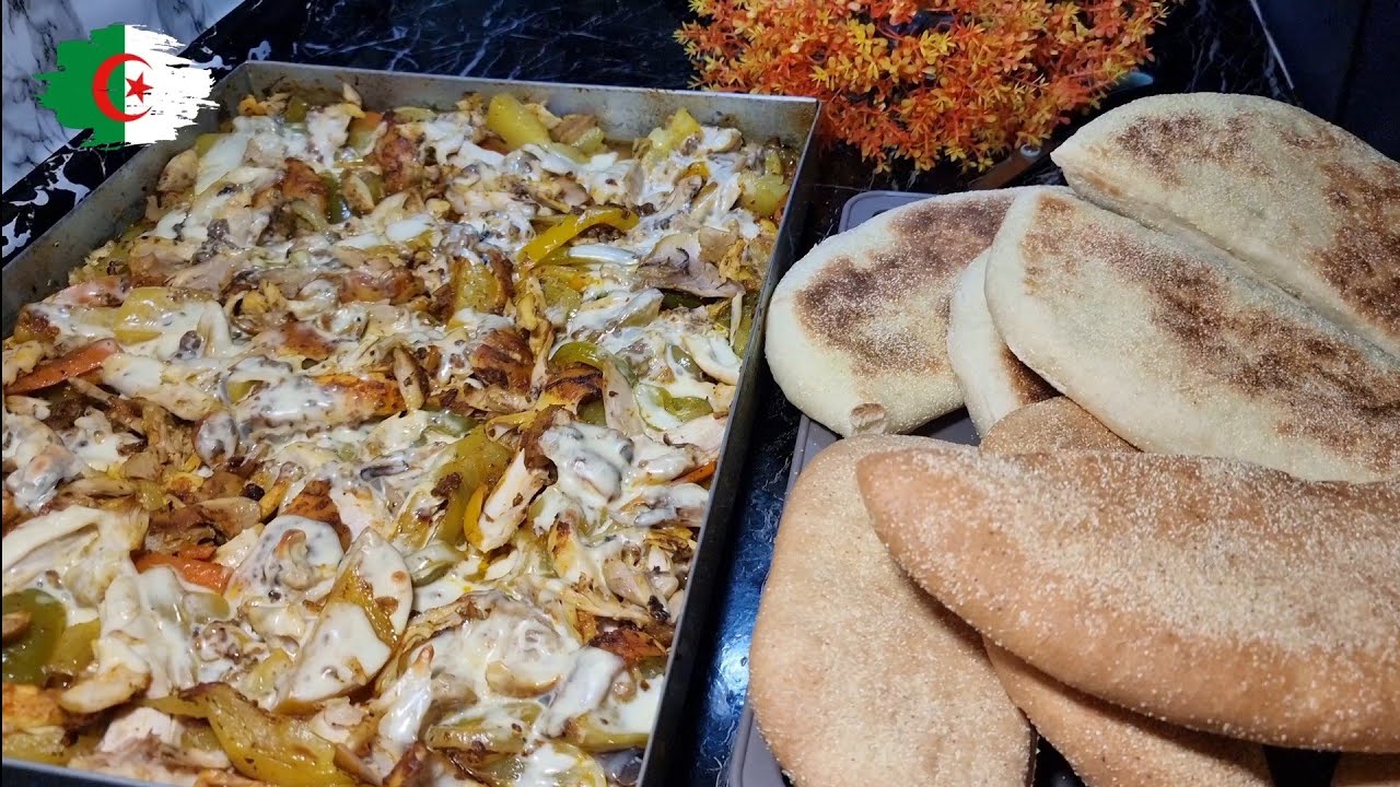 صينية خضار بالدجاج مع خبز الساندويتشات من أروع مايكون 👌 مشمخين بالبنة 😋ياخويا