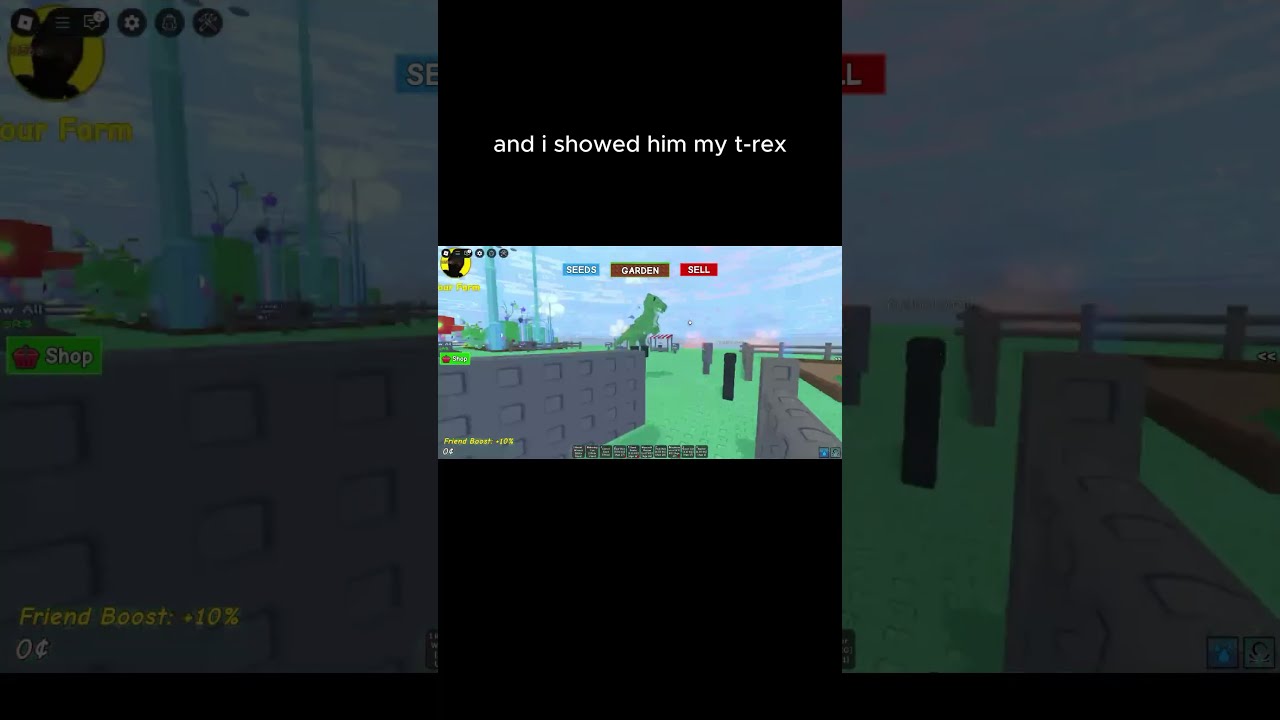 I Showed My Friend T Rex Gaming Growagarden Roblox