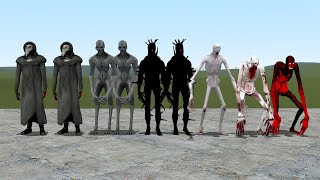 SCP-049 VS SCP-966 VS SCP-096 VS SCP-2125!!! Garrys Mod Sandbox