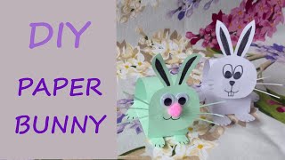 Paper bunny with a moving head. DIY Easter decorations