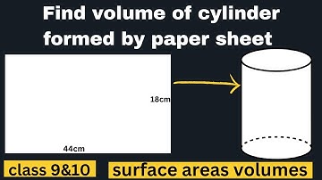 Find the volume of cylinder || volumes surface areas|| Class 9 || Class 10 || Olympiad
