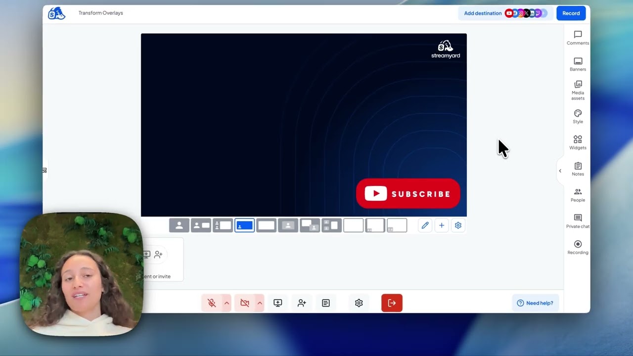 Transform Overlays in Streamyard