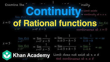 Continuity of rational functions | Cont. and diff. | Grade 12 | Math | Khan Academy
