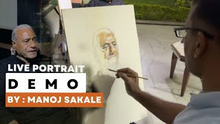 Live Portrait Demo of artist MANOJ SAKALE sir \ in Kalarambh workshop