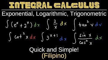 Basic Integration Rules - Exponential, logarithmic, trigonometric functions, Problems, Formulas