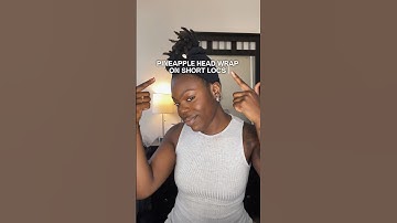 Easy head wrap style for locs✨ #locstyles #locupdo #locwraptutorial #easylocstyles #pineapplelocs