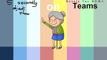 If 5 Secondly Object Show Characters were on BFB Teams