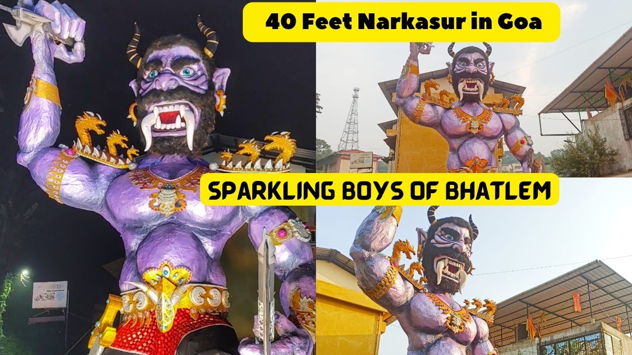 Biggest Narkasur in Goa 2023 ft Sparkling Boys of Bhatlem  Goa narkasur 2023  40 Feet Narkasur