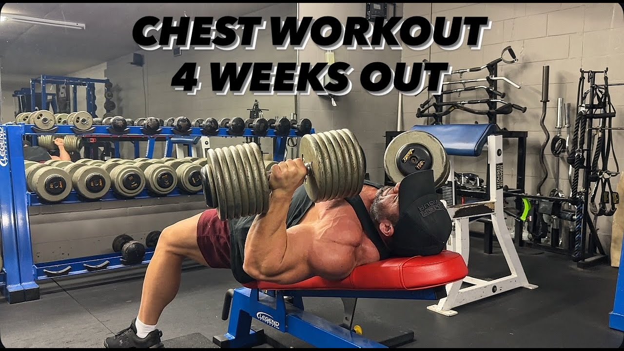 Chest Workout 4 Weeks Out - YouTube