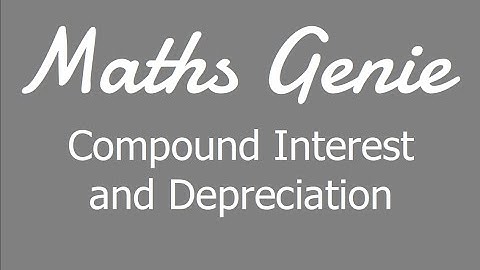 Compound Interest and Depreciation