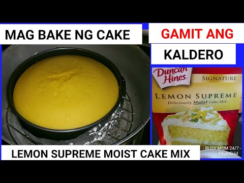 Paano mag BAKE ng  CAKE na no oven/DUNCAN HINES LEMON SUPREME MOIST CAKE MIX REVIEW/PINAY IN GERMANY