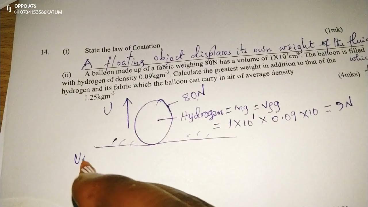 FLOATING AND SINKING. PHYSICS PAPER 1 YouTube