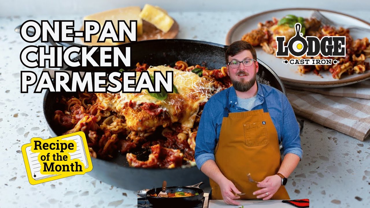 Chef Kris Makes One-Pan Chicken Parmesan Pasta | Lodge Cast Iron Recipe of the Month
