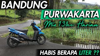 BANDUNG - PURWAKARTA PAKE MIO SMILE 130 CC BENSIN ABIS BERAPA?? | TOURING KE SATE MARANGGI ABAH PAKAI