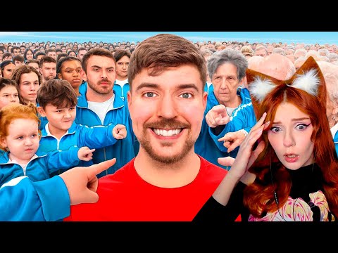 Люди от 1 до 100 Лет Решают, кто Выиграет 0,000 MrBeast МИСТЕР БИСТ РЕАКЦИЯ
